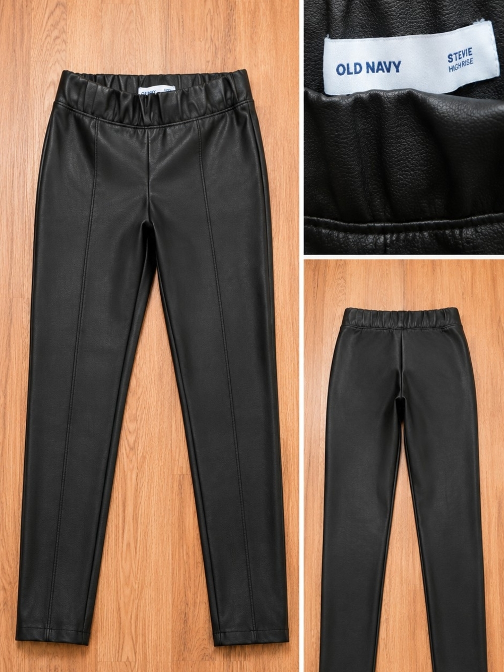 Old Navy Black High-Rise Faux Leather Leggings